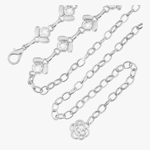 New!! Silver and Gold Rhinestone Chain Belts